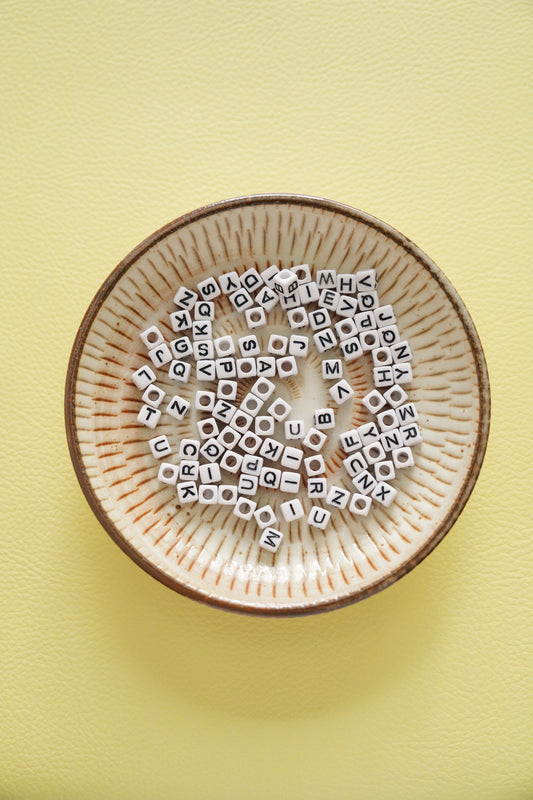 CHARM #105 - square b&w letters